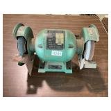 Dual wheel bench grinder