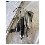 Grease guns, air, chisel, level