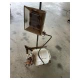 Rigid, infrared propane heater with bottle
