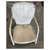 Antique shell back metal chair