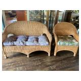 Wicker couch and chair set