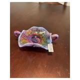 Vintage butterfly pattern, Fenton glass dish