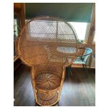Large back wicker chair