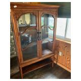 Vintage wood and glass display cabinet