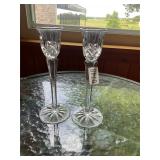 2- beautiful crystal candle holders