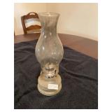 Clear, kerosene lamp