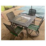 Patio table and 4 chairs
