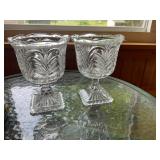 2- crystal planters/ goblets