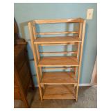 5 tier wooden folding shelf