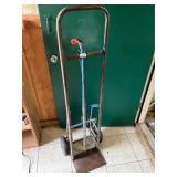 Blue solid tire, red handle dolly