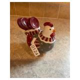 Rooster measuring spoon holder