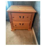 Wooden nightstand- 3 drawers
