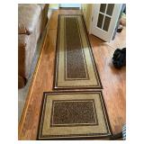 Brown runner and matching mat