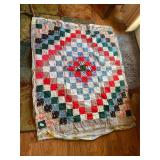 Unfinished baby block quilt