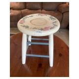 White wood stool