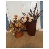 Two floral displays