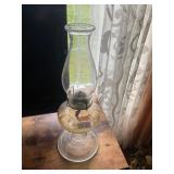 Clear glass kerosene lamp