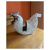 Wooden rooster napkin holder