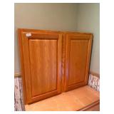 Two door wooden upper cabinet