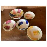 Fruit salad bowl and 4 bowls
