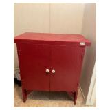 Red wooden cabinet