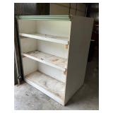 Double sided rolling wooden cabinet