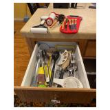 Drawer of cooking utensils