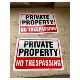 2- metal warning signs
