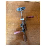 Vintage red wood handled brace