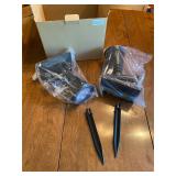Two outdoor solar lights