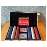 Poker cards, and Chip set with Case