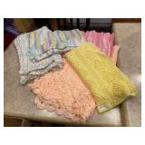 Five handmade/knit blankets