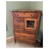 Antique wood chest drawers