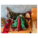 Snowman, padded Christmas tree,garland, flowers