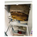 blankets, towels, linens - all pictured