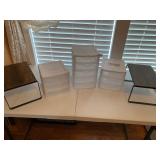 White plastic storage, two small shelves ï¿½ all