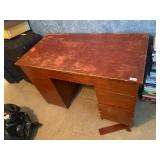 Old wooden desk drawers