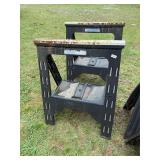 2- folding plastic sawhorses