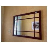 Wood framed mirror
