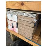 Lot assorted tile, cement, board, and mortar