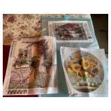 3 beaded pictures and protective case