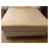 Queen box spring, mattress, and frame