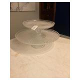 2- glass cake plates
