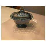 Carnival grape candy dish blue Indiana