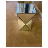 1- Silver mirror side table