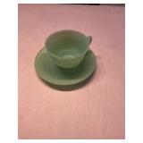 Jadite Fireking Cup and Saucer