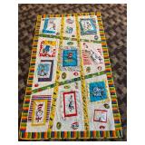 41 x 60 Dr Seuss machined quilt