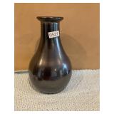 Blue glass teardrop vase
