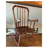 Kids wooden rocker