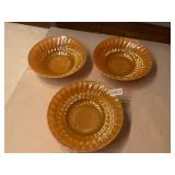 3-Amber Fireking bowls 9ï¿½